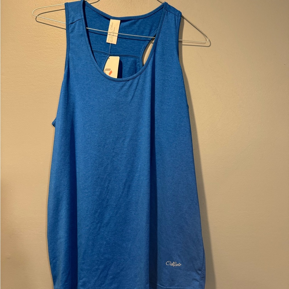 Cakulo Blue Racerback Athletic Tank Women’s